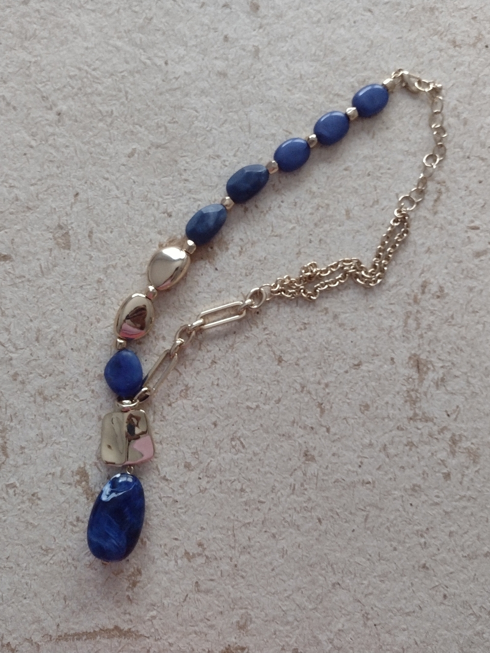 Blue & Gold Necklace